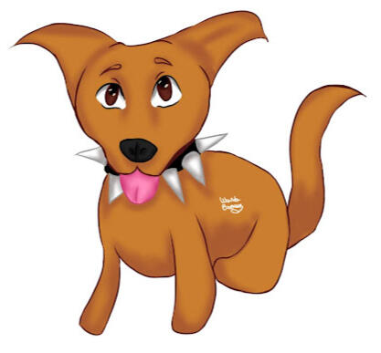 Goth Caramel Dog