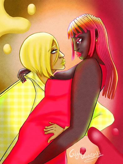 Ketchup and Mustard as a couple